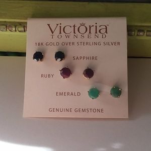 Victoria Townsend Set of Precious Stone Studs